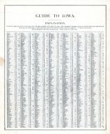 Iowa - Guide 1, United States 1885 Atlas of Central and Midwestern States